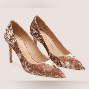 Stuart Weitzman Velvet cappuccino pumps 9.5